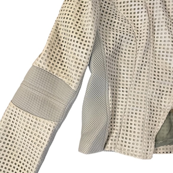 AnnaRita N Gray Perforated Style Blazer/Moto Jacket, Size 8 - Picture 5 of 10
